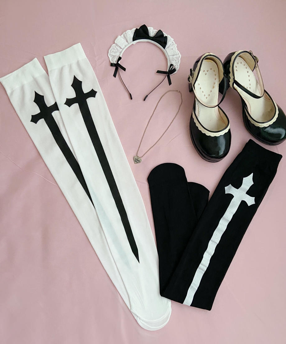 ♥<SL8223810> 十字架ニーハイソックス