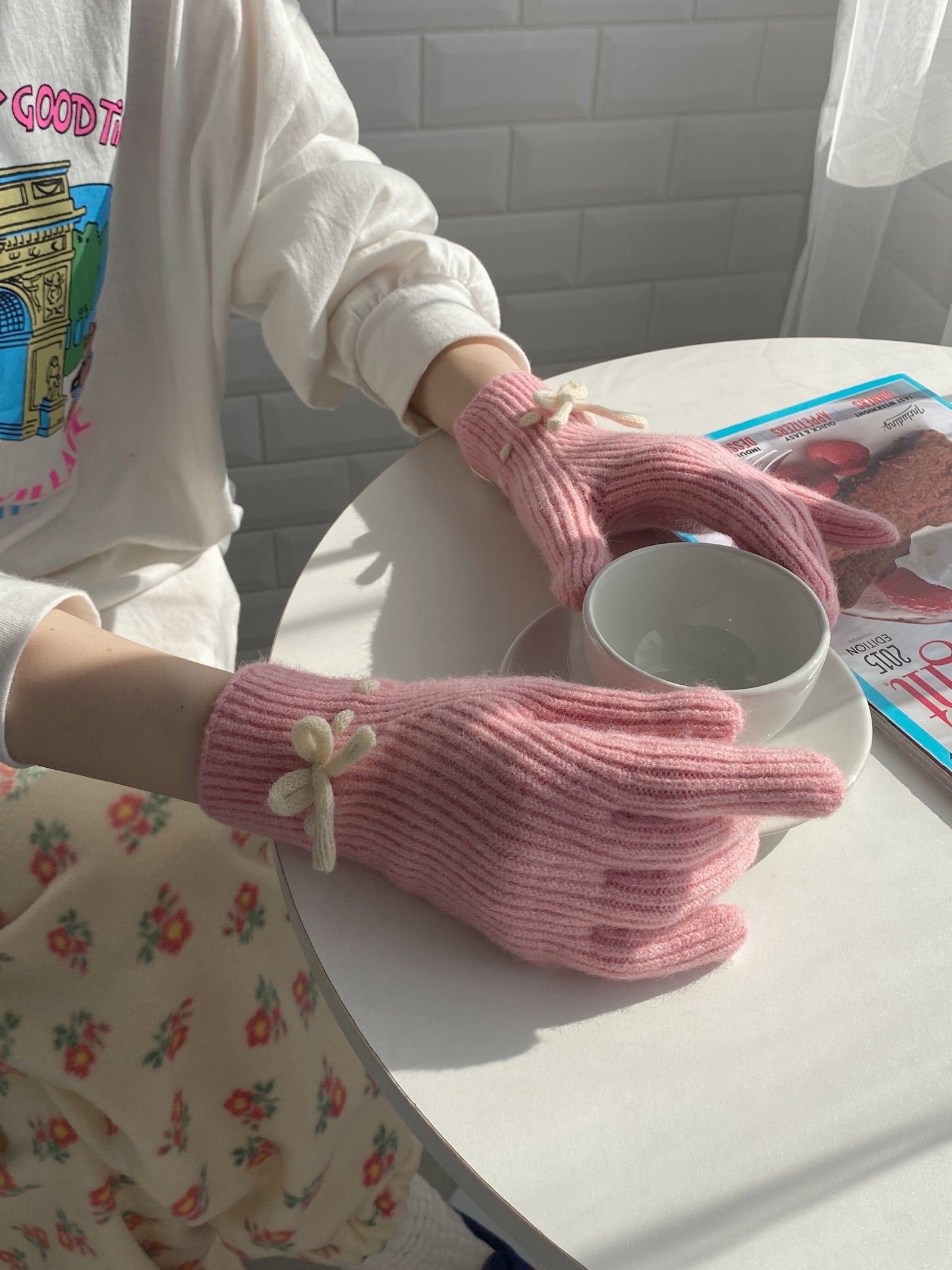 ＜SL4234601＞　ribbon stitch glove