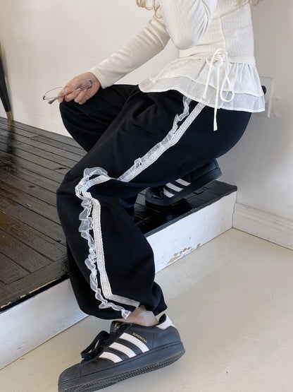 ＜SL2251641＞　レースラインスウェットパンツ