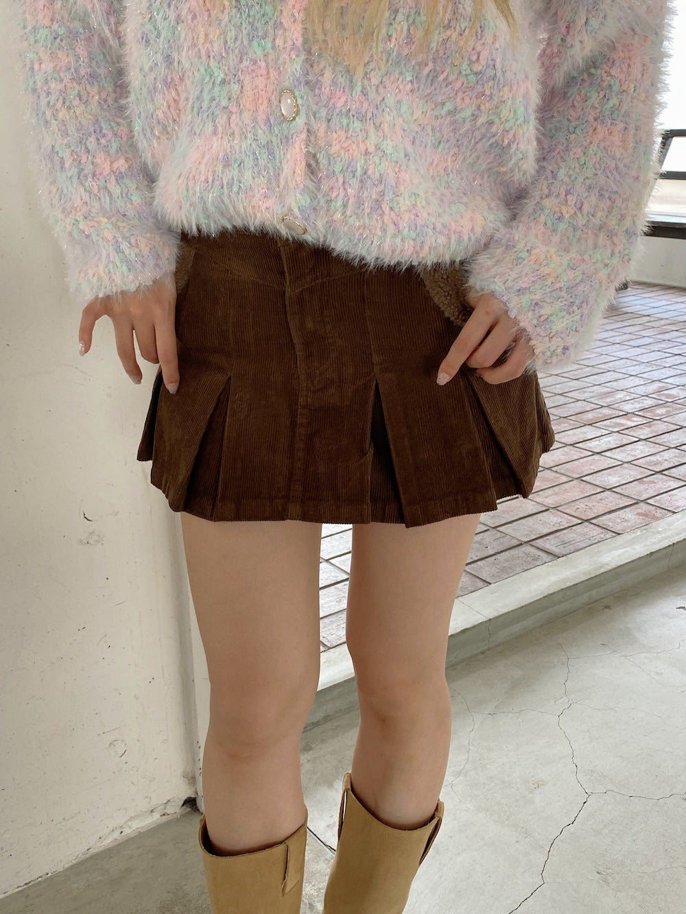 ＜SL2244664＞　プレッピープリーツミニスカート