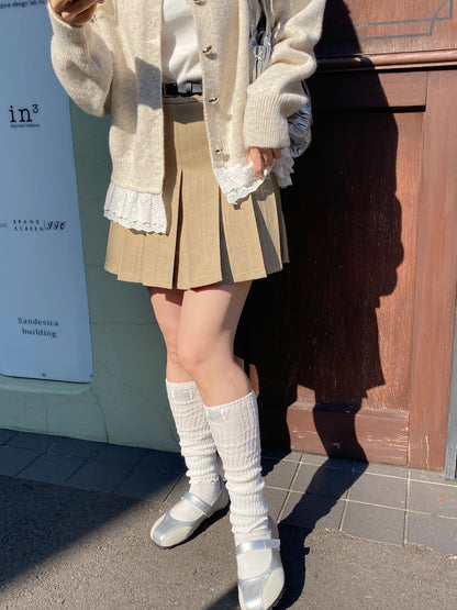 ＜SL2251610＞　ベルト付きプリーツミニスカート