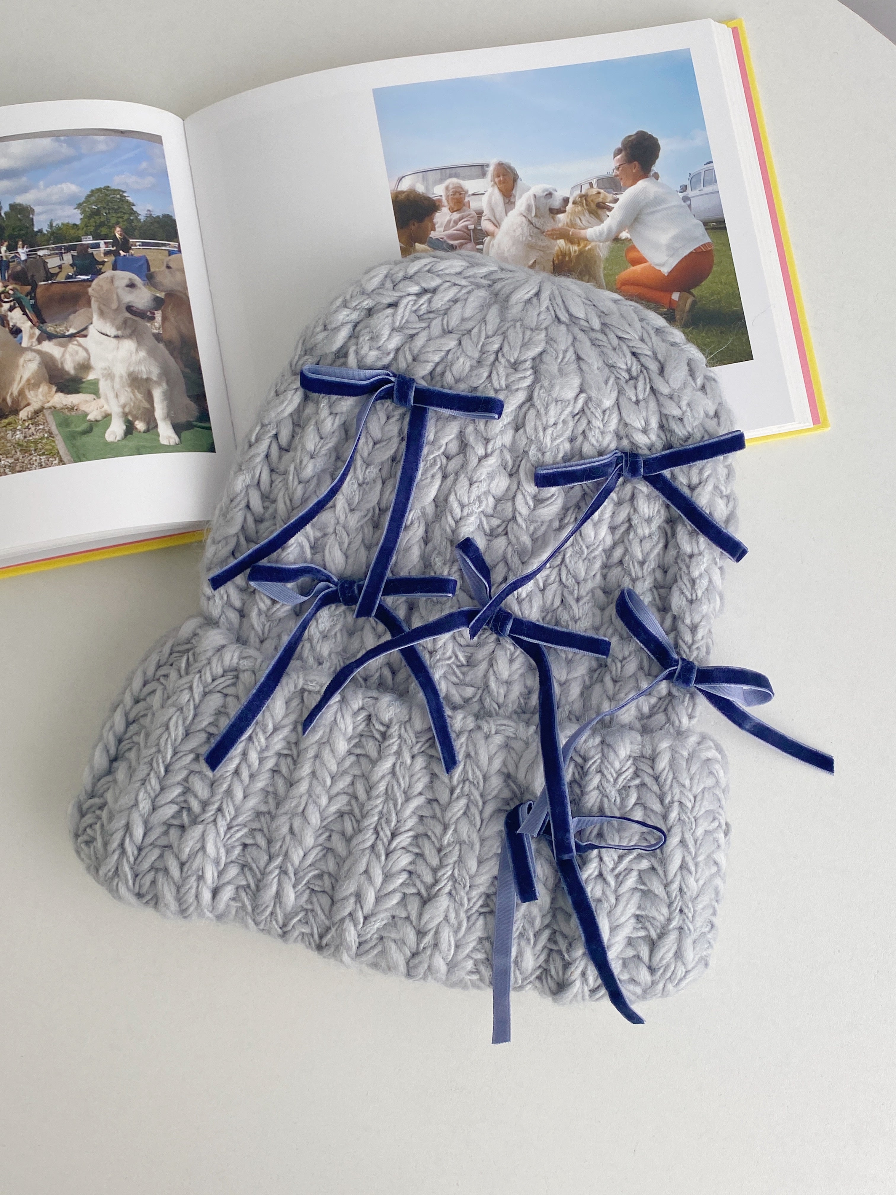 ＜SL5234602＞　sweetie knit ribbon hat