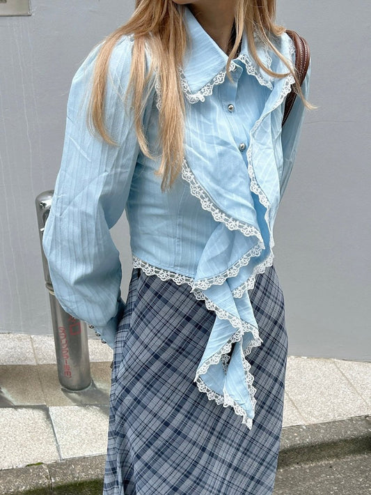 ＜SL2243660＞　volume lace point tops