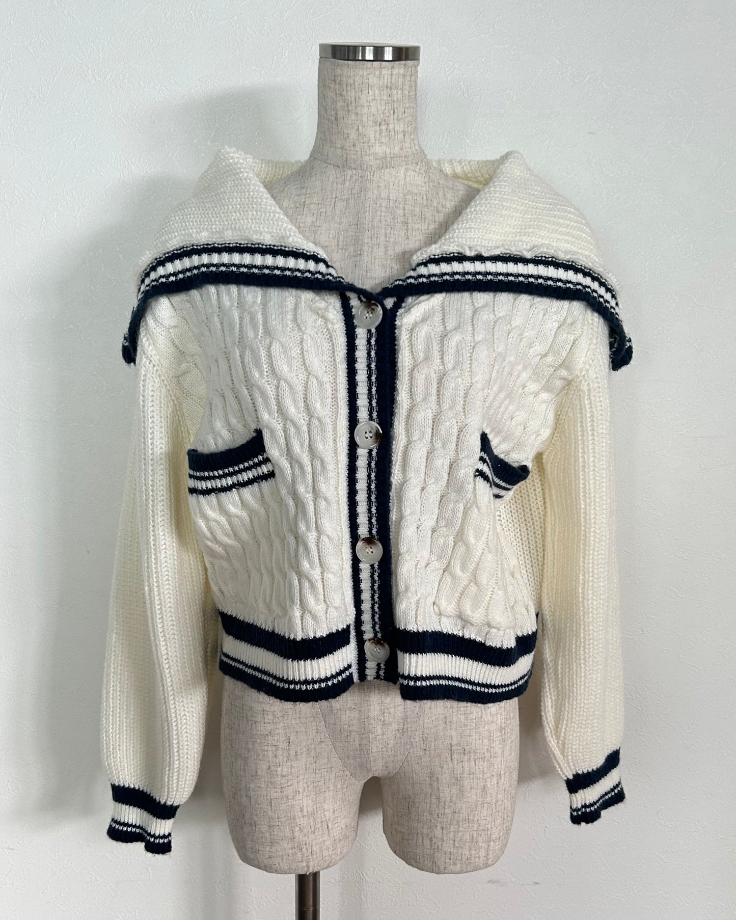 ※ラスト1点！＜SL2233697＞　sea mood sailor collar cardigan