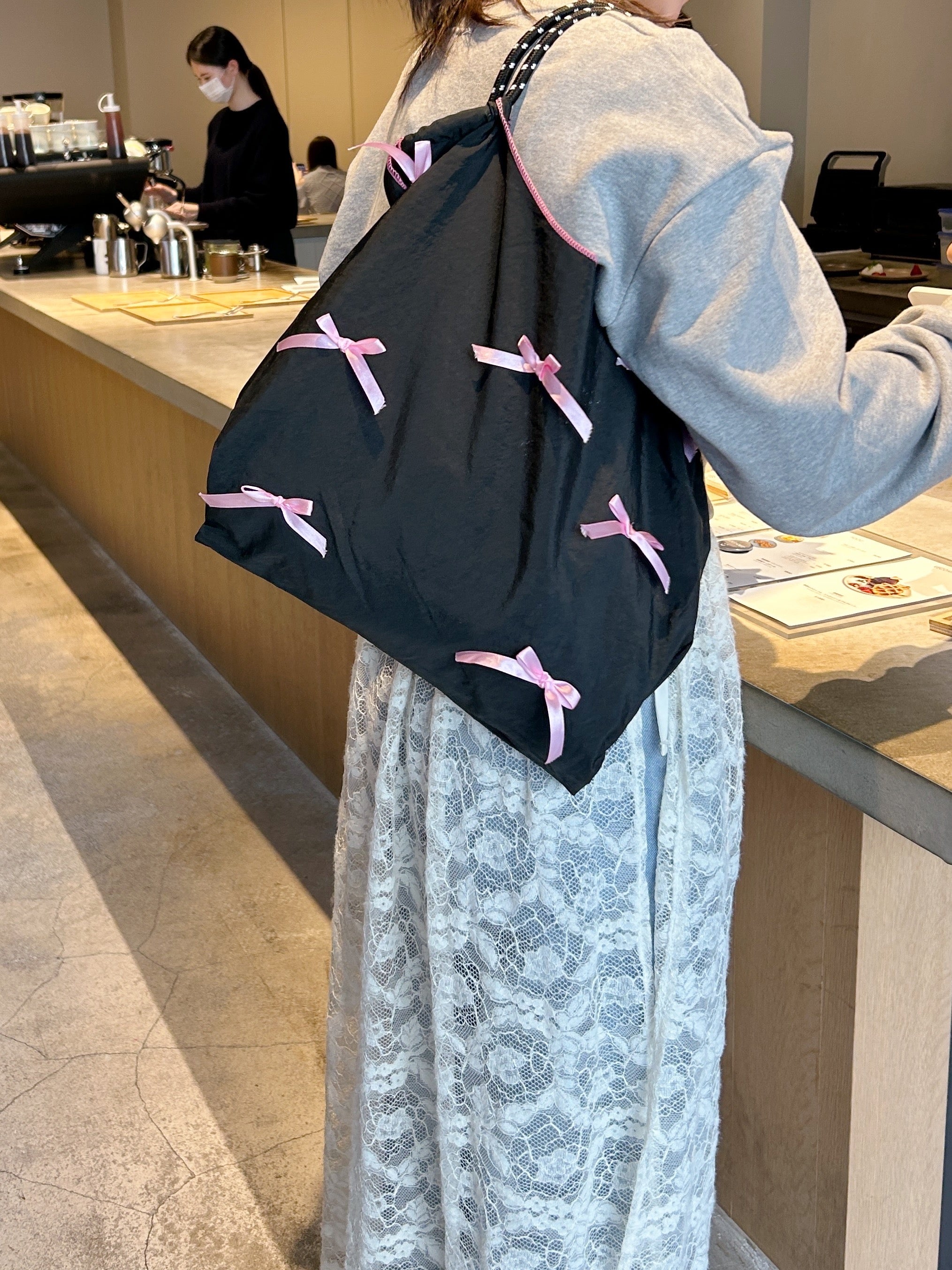 ＜SL1241601＞　many ribbon tote bag