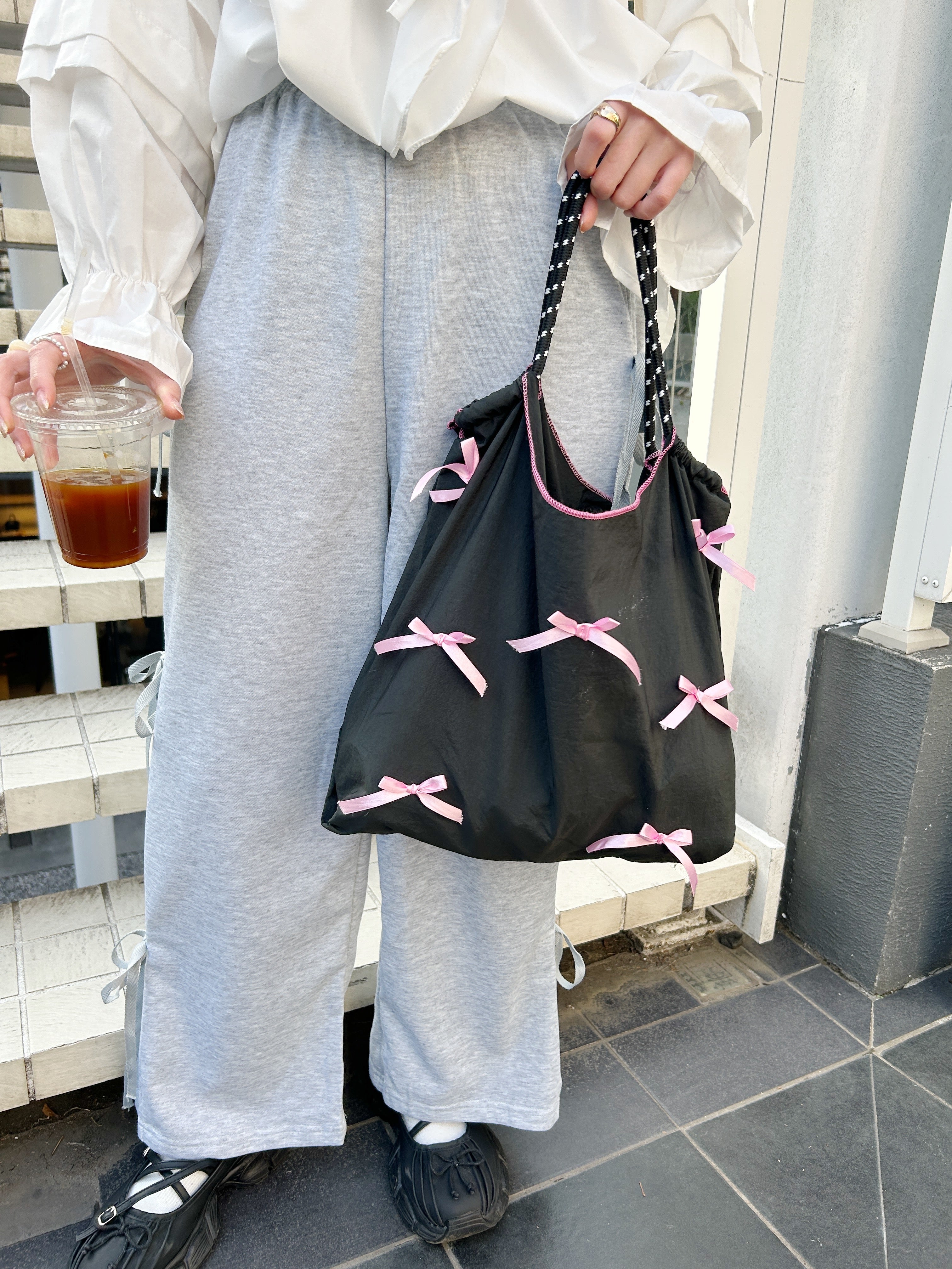 ＜SL1241601＞　many ribbon tote bag