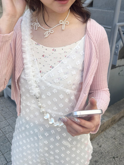 ＜SL4241604＞　チュールハートスマホショルダーストラップ