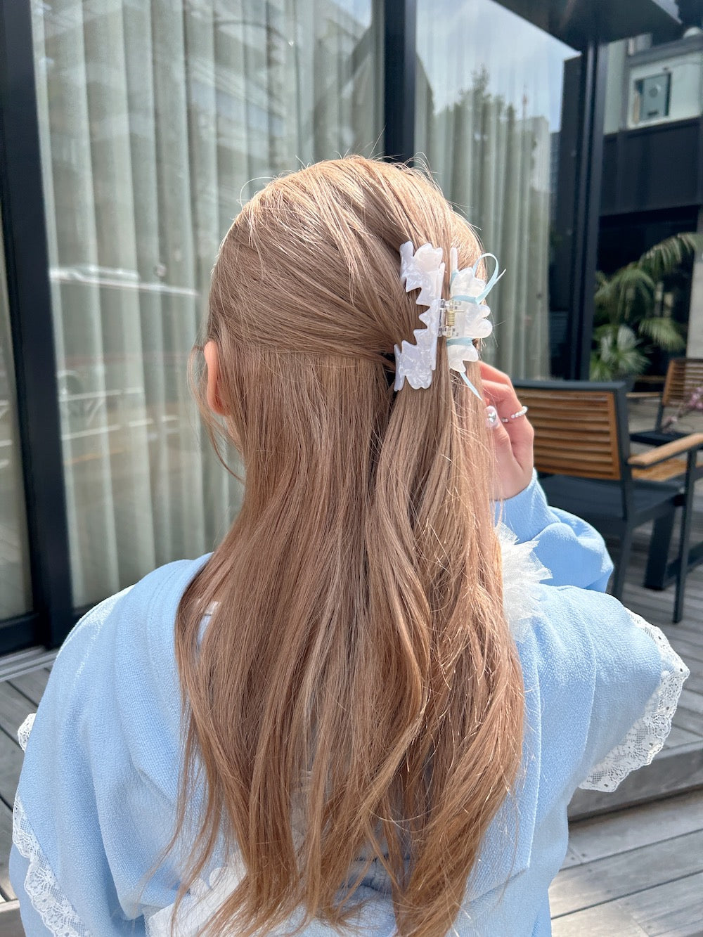 ＜SL4241608＞　ballet ribbon hair clip