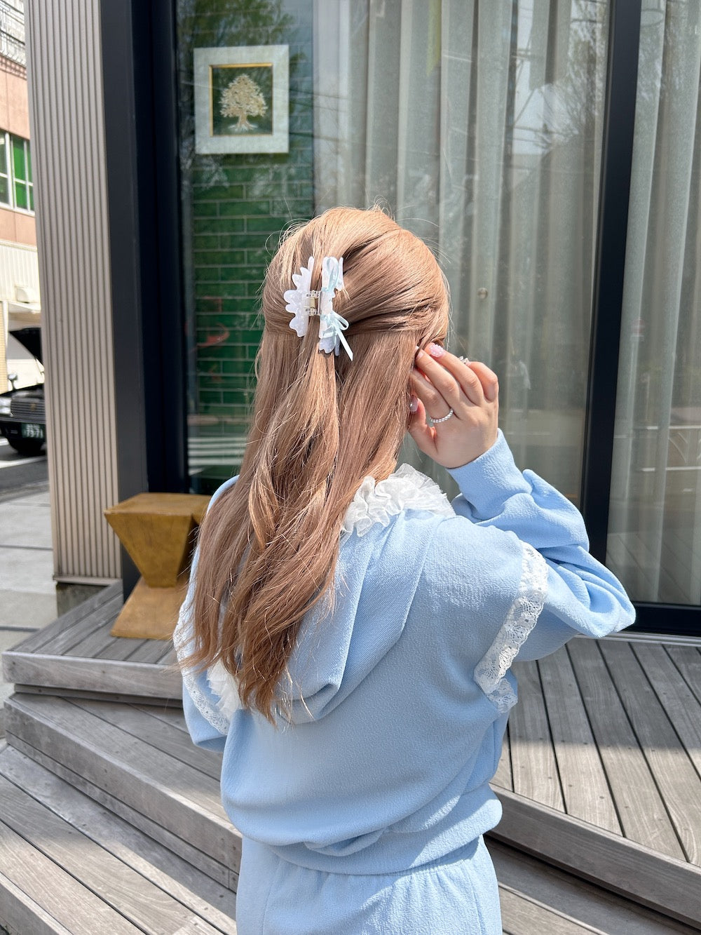 ＜SL4241608＞　ballet ribbon hair clip