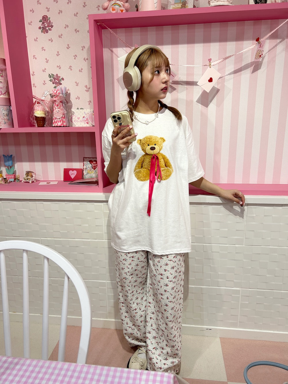 ＜SL2241617＞　bear ribbon tee