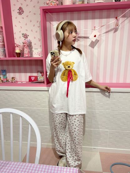 ＜SL2241617＞　bear ribbon tee