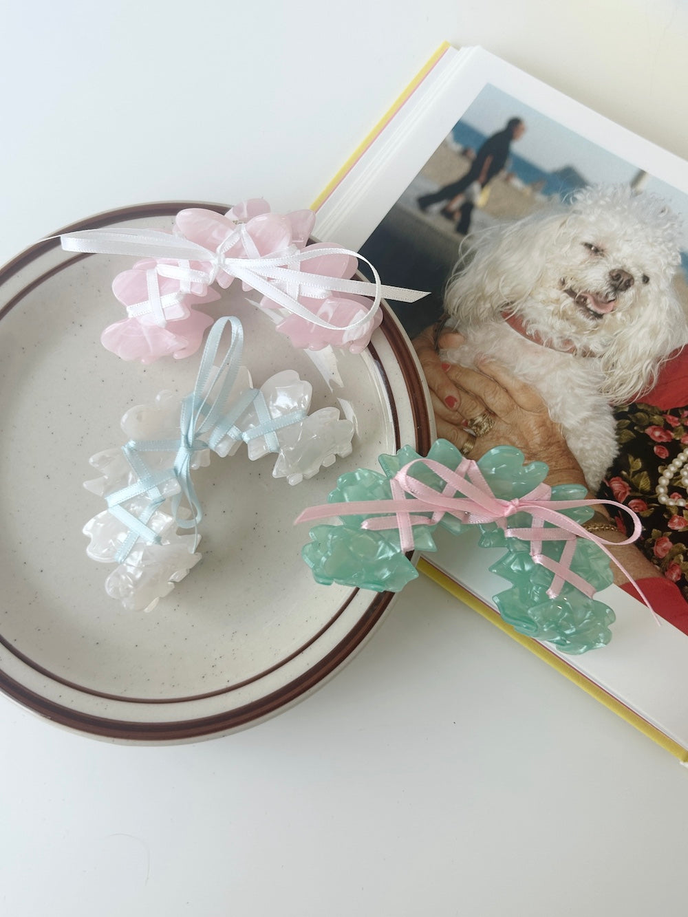 ＜SL4241608＞　ballet ribbon hair clip