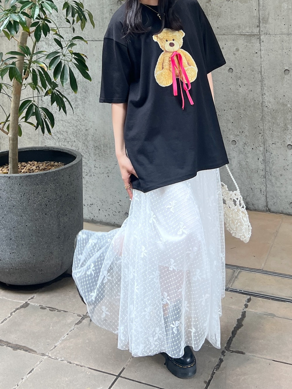 ＜SL2241617＞　bear ribbon tee