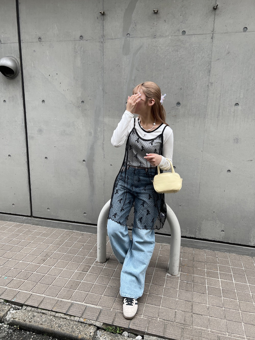 ＜SL2241638＞　リボンシアーキャミソールワンピース