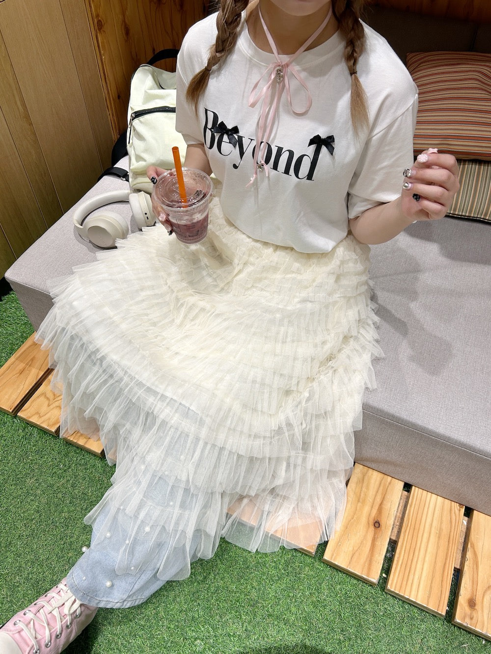＜SL2241618＞　Beyond ribbon tee