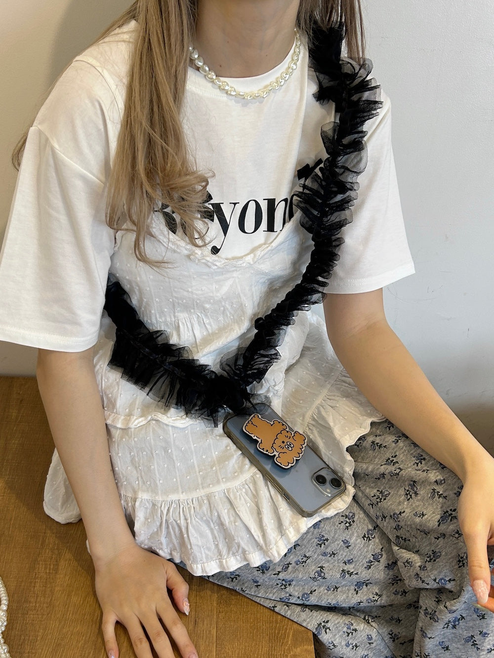 ＜SL2241618＞　Beyond ribbon tee