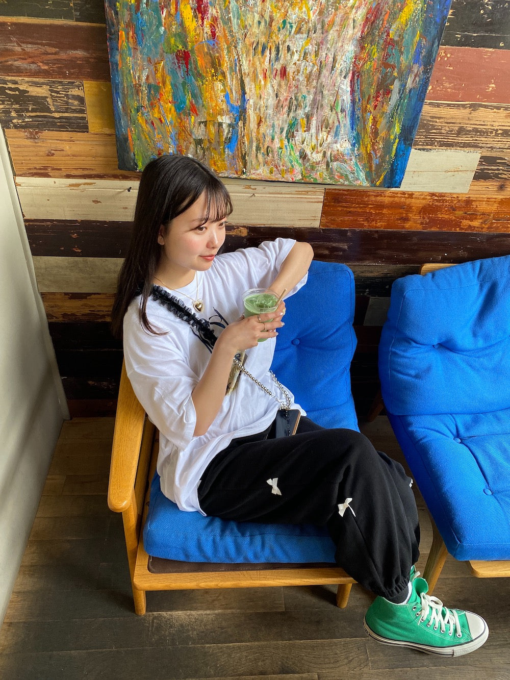 ＜SL2241630＞　side ribbon sweat pants