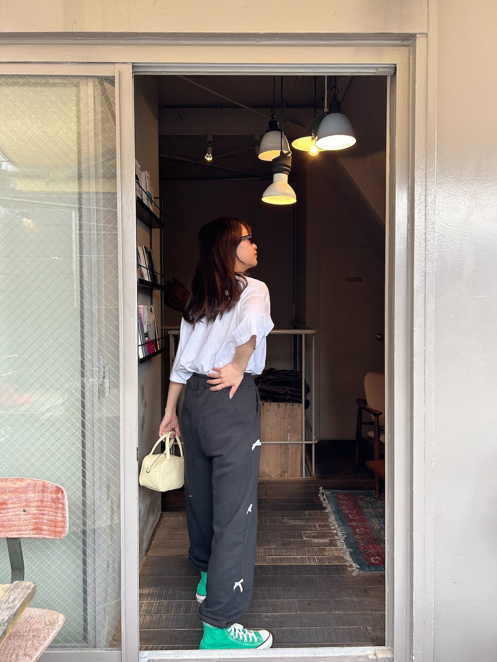 ＜SL2241630＞　side ribbon sweat pants