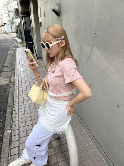 ＜SL2241630＞　side ribbon sweat pants