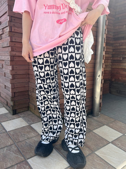 ＜SL2241611＞　ハートプリーツパンツ