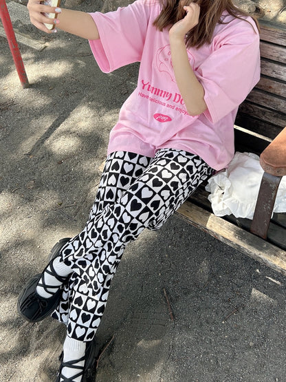 ＜SL2241611＞　ハートプリーツパンツ