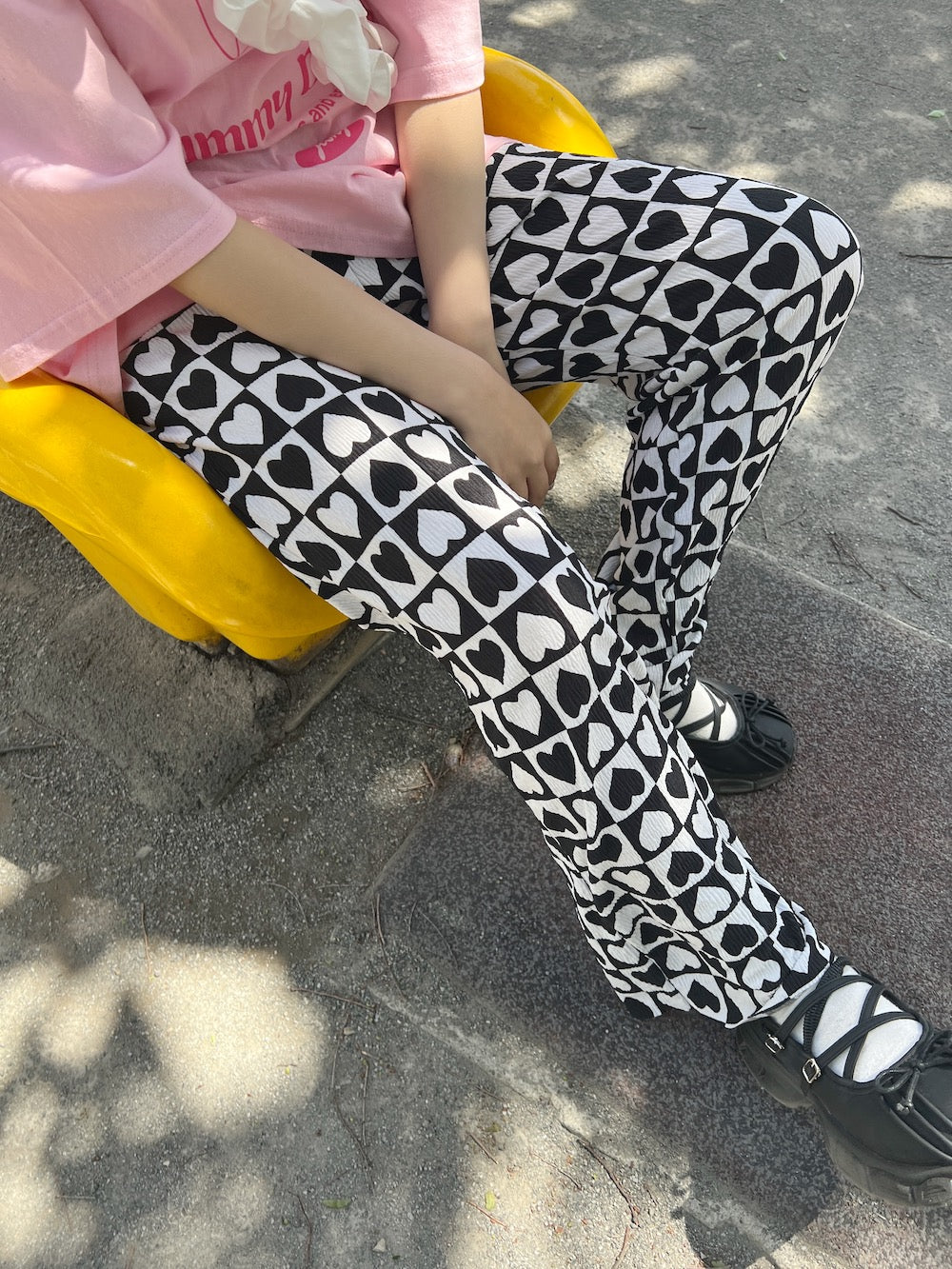＜SL2241611＞　ハートプリーツパンツ