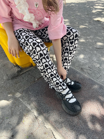 ＜SL2241611＞　ハートプリーツパンツ