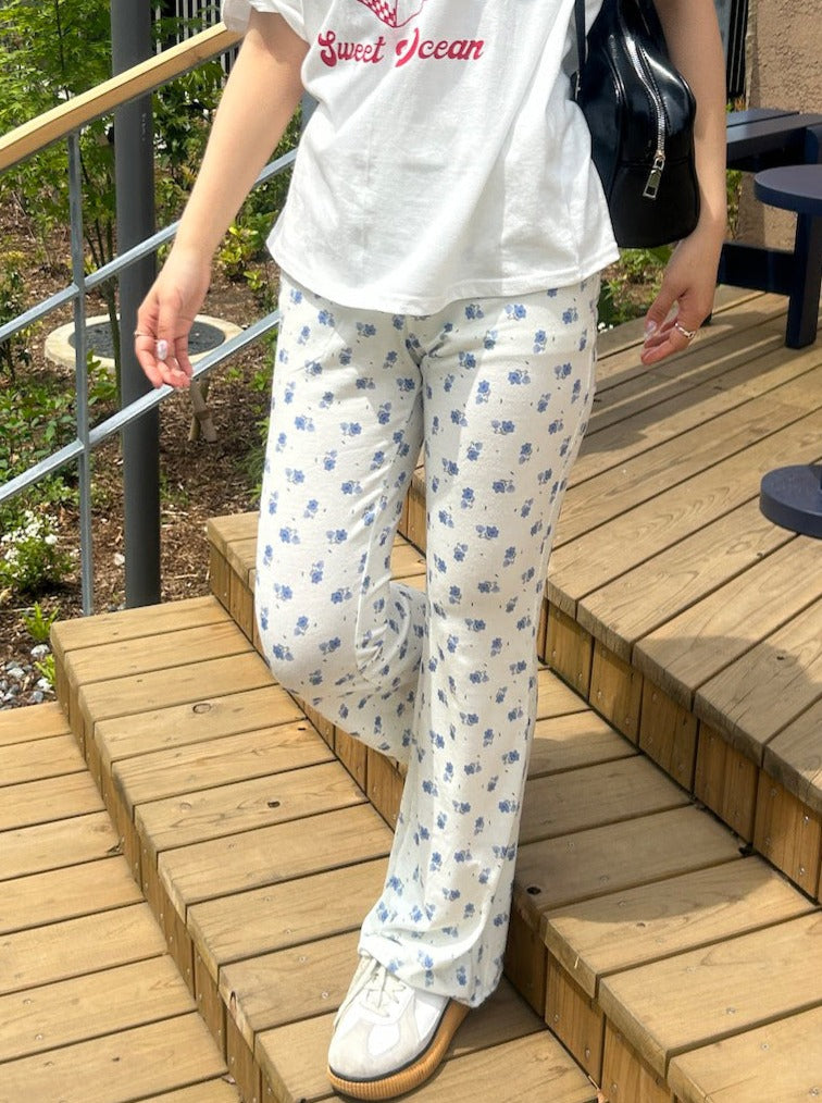 ＜SL2234653＞　フラワーフレアパンツ