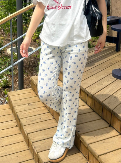 ＜SL2234653＞　フラワーフレアパンツ