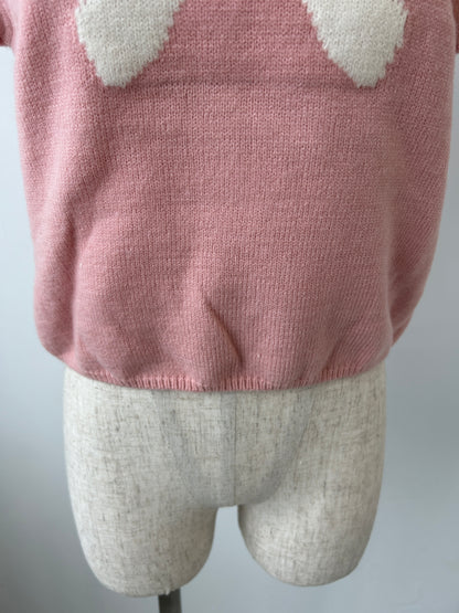 ＜RN2242001＞　リボンパフスリーブニット