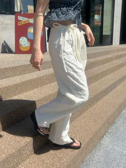＜SL2241665＞　フラワーエンボスパンツ