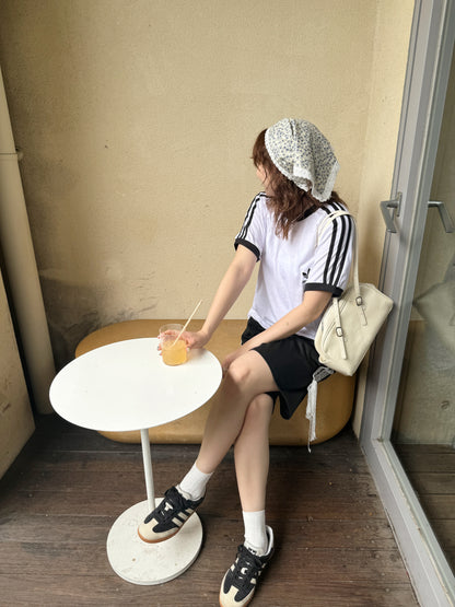 ＜SL2242608＞　サイドレースリボンハーフパンツ