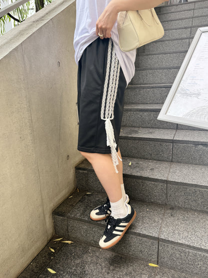 ＜SL2242608＞　サイドレースリボンハーフパンツ