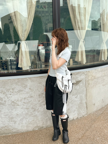 ＜SL2242608＞　サイドレースリボンハーフパンツ