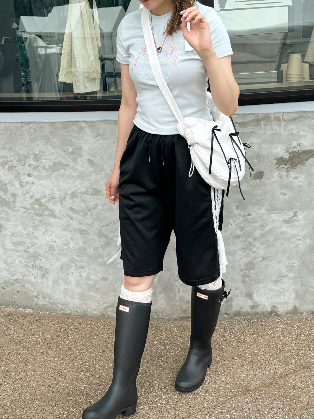 ＜SL2242610＞　リボンクロップドTシャツ