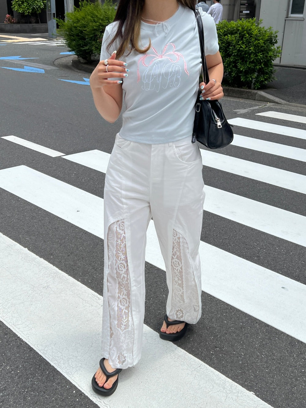 ＜SL2242610＞　リボンクロップドTシャツ