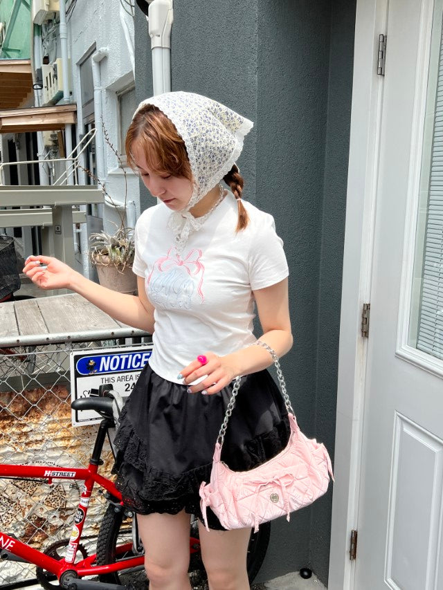 ＜SL2242610＞　リボンクロップドTシャツ