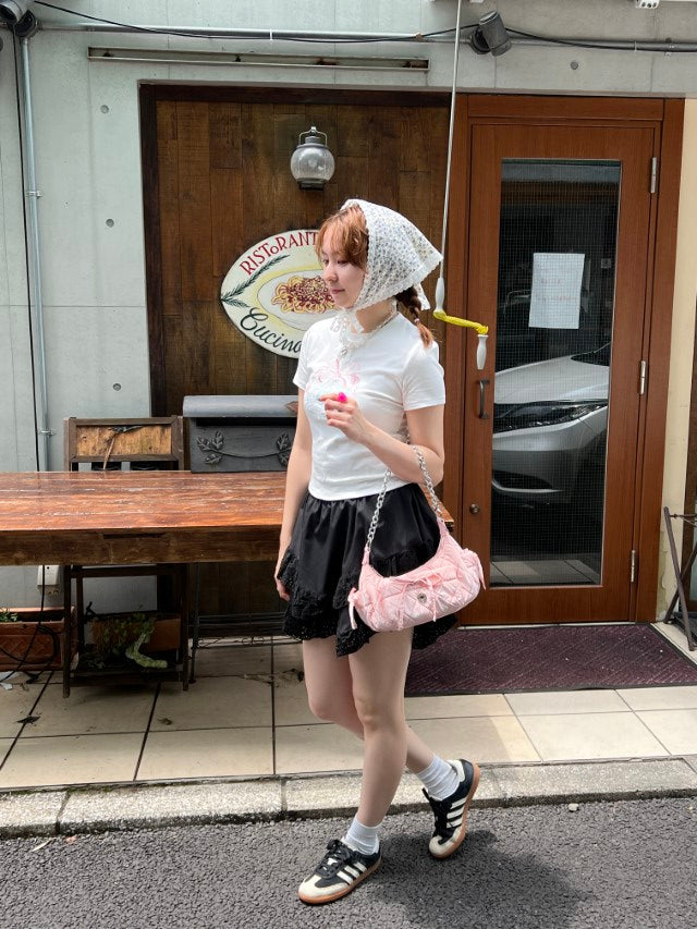 ＜SL2242610＞　リボンクロップドTシャツ