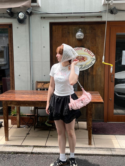 ＜SL2242610＞　リボンクロップドTシャツ