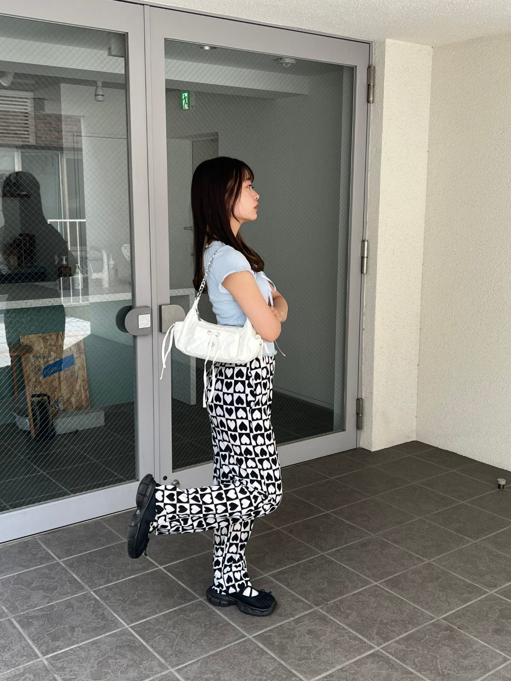 ＜SL2241611＞　ハートプリーツパンツ