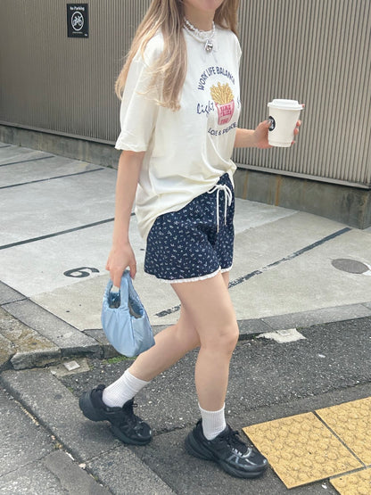 ＜SL2242617＞　小花柄フリルメロウショートパンツ