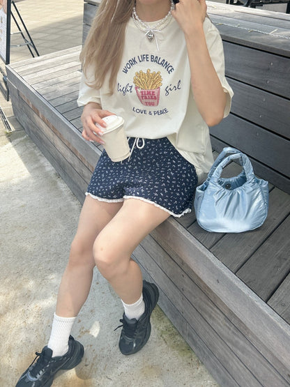 ＜SL2242617＞　小花柄フリルメロウショートパンツ
