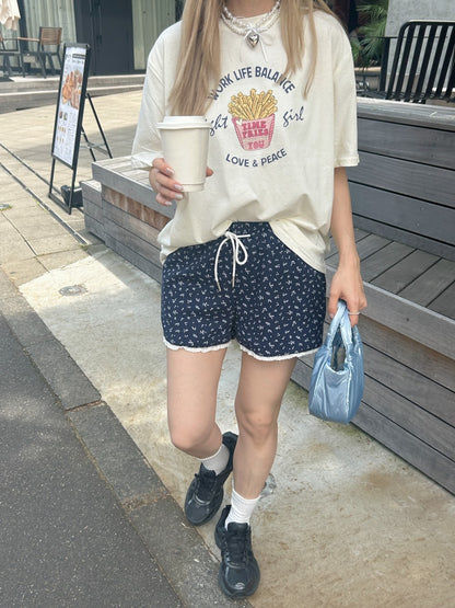 ＜SL2242617＞　小花柄フリルメロウショートパンツ