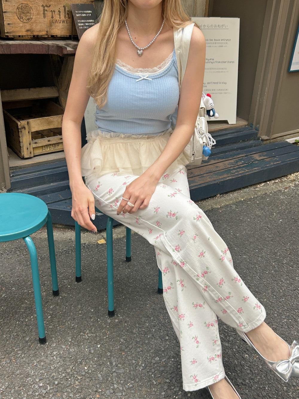 ＜SL2242646＞　fancy flower pants