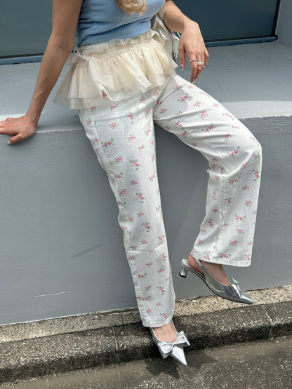 ＜SL2242646＞　fancy flower pants