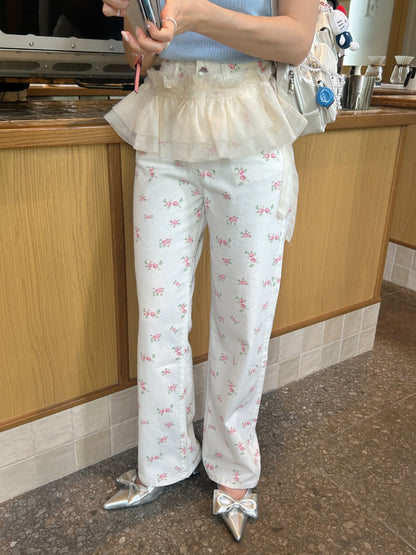 ＜SL2242646＞　fancy flower pants