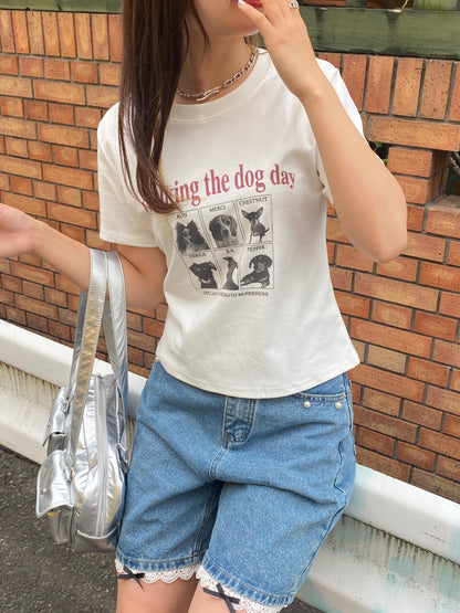 ＜SL2242636＞　dog print tee
