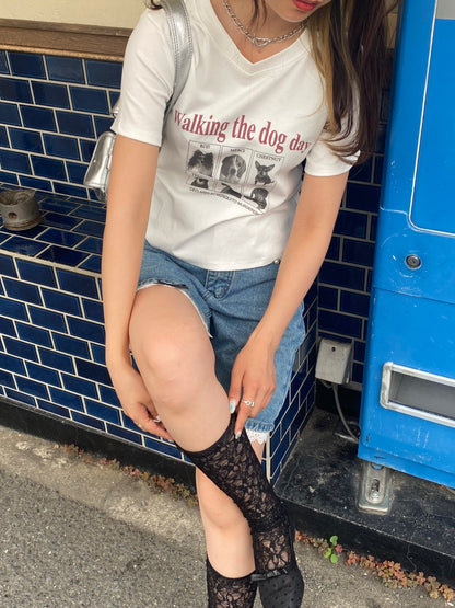 ＜SL2242636＞　dog print tee