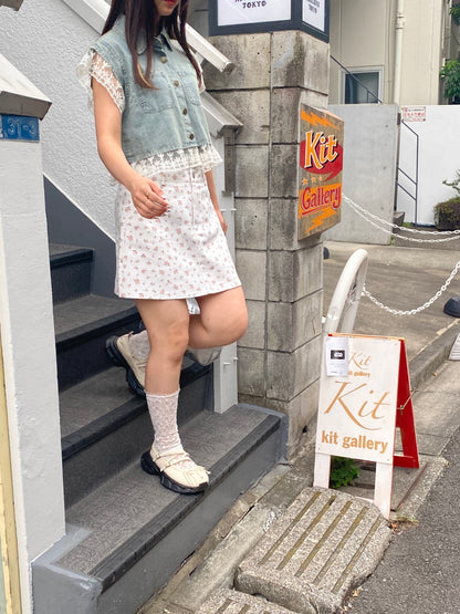 ＜SL2242641＞　小花柄ミニスカート