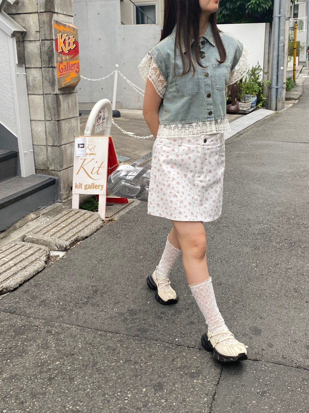 ＜SL2242641＞　小花柄ミニスカート